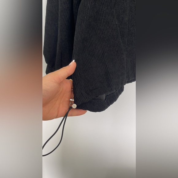 Black Corduroy Light Shacket - Picture 4 of 5
